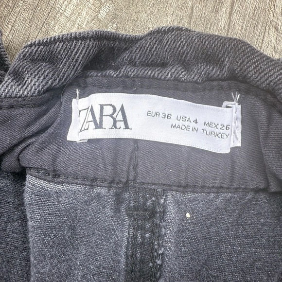 Zara Black High Rise Jeans Modern Fit Size 4 - Picture 6 of 6